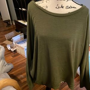 High low long sleeve blouse